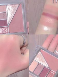 Six-Color Foolproof Eyeshadow Palette Rose Earth Tone Lightweight European Makeup Potato Clay Gentle Mauve Gray Family Personal Care Tools