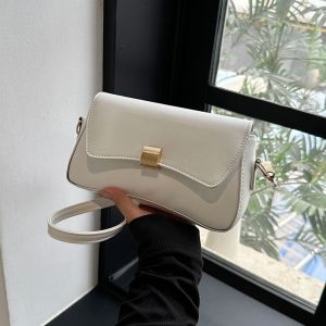Tas Wanita Warna Solid Kasual Sederhana Tas Selempang Kulit Wanita Tas Bahu Cewek Mini Slingbag
