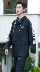 Raincoat Suit For Men Upgrade Thickening Pvc Waterproof Material Durable Fashion Motorcycle Raincoat