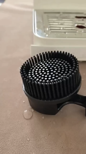 Coffee Machine Cleaning Brushs 58mm Espresso Group Head Cleaning Brush Detachable Handle Silicone Rounded Brewing Head Coffee Brush