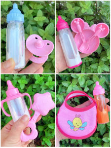 Magic Liquid Milk Bottle Toy Accessories for Dolls Realistic Pretend Play Reborn Baby Feeding Nipple Children Girls Toys