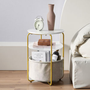 Multi-Layer Storage Coffee Table Side Table for Living Room Bedroom Sofa Small Apartment Placement Table Home Use round Table