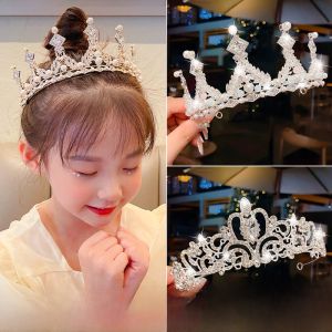 Birthday Crown Headdress Kids Princess Classy Crown Girl Hairpin Headband Girls Hair Accessories Headband Korean Style Bride