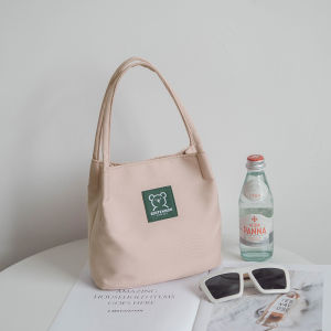 Bucket Small Handbag Womens 2024 New Arrival Polyester Canvas Bag Minimalist Mini Cosmetic Bag Fashion Small Cloth Tote