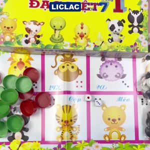 Bộ cờ 7 trong 1 Đại Phát Tài gồm Cờ Ô Ăn Quan Cờ Thú Cờ Đoán Cờ Vây Cờ Ca Rô Xí Ngầu Boardgame