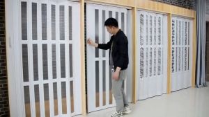 HW 【ส่งจากไทย】ประตูหีบเพลง ประตูบานเลื่อน ประตูพับ PVC ทนไฟ กันน้ำไม่มีฟอร์มาลดีไฮด์ ห้องครัว ห้องน้ำ เครื่องปรับอากาศ ประตูหนา