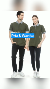 Kaos Kerah Polo Shirt Kerah Esperanza - CTNK Hijau Army