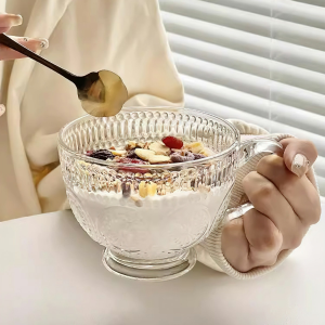 Cốc Thuỷ Tinh Có Quai Cầm - Ly Thuỷ Tinh Uống Nước Trà Sữa Cà Phê Ngũ Cốc SHOPE