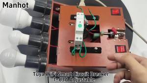 Cầu Dao Thông Minh Tuya WIFI 1P+N 63A Thiết Bị Bảo Vệ Quá Áp Với Điều Khiển Từ Xa Bằng Giọng Nói Hoạt Động Với Smart Life