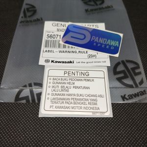 Stiker Peringatan Penting Tangki Ninja 150 R Rr Ss Original 56071-0297