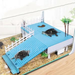 Plataforma de escalada multifuncional para tortugas casa de escape para paisajismo villa tanque de tortuga isla flotante