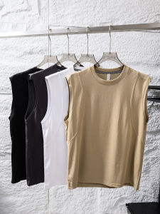 High-Weight Cotton Blend Mens Casual Summer Tank Top Breathable Comfortable Spring Summer Street Style Leisure Vest