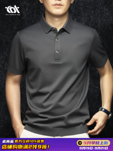 เสื้อยืดคอโปโลแขนสั้นผ้าฝ้ายมันสีสันสดใสสำหรับผู้ชาย ทรงสลิมฟิต แขนครึ่งตัว เสื้อสเวตเตอร์ถักสำหรับฤดูร้อน 2025 สำหรับผู้ชาย