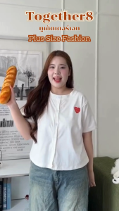 J189  เสื้อ สาวอวบ ผ้ายืดยูนิโคล่   อก50นิ้ว หน้าผ้า52นิ้ว