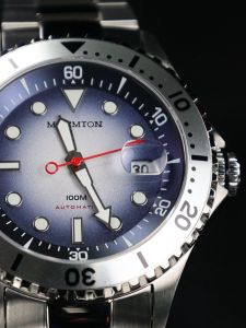 MOEMTON Mens Automatic Mechanical Watch Ocean White Wave Plate M124.BSSA01