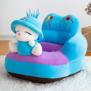 Baby Seats Sofa Cover Cute Cartoon Soft Velvet Chair Cover Seat Support Cute Feeding Chair (only cover without liner)