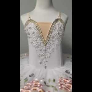 Children's Ballet Dance Dress: Performance Costume Little Swan & White Girls Tutu Skirt