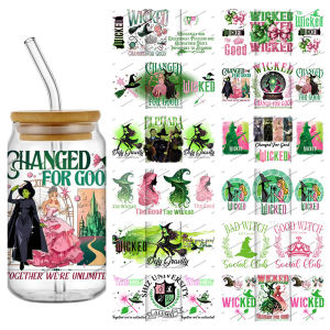ดีไซน์พิเศษ 40 แบบ ดีไซน์เอลฟ่าผู้ร้ายจากภาพยนตร์ฮาโลวีน สำหรับสติกเกอร์ติดแก้วน้ำขนาด 16 ออนซ์ แบบ UV DTF 3D  ตกแต่งแก้วน้ำ แก้วมัค ของขวัญวันเกิด