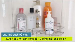 Kệ Góc Inox Nhà Tắm Dán Tường Siêu Dính Kệ Để Đồ Gia Vị Nhà Bếp Thép Không Gỉ Cao Cấp