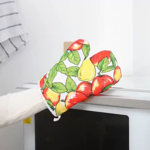 MGHL0095 Sarung Tangan Oven Kain Anti Panas Motif Kitchen Gloves Microwave Set