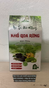 Hộp 40 gói trà túi lọc khổ qua rừng trà khổ qua rừng Bảo Khang mát gan mướp đắng khô mướp đắng rừng trà thảo mộc