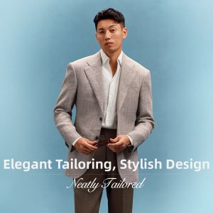 High-end Linen Mens Suit Jacket