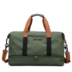 Gym Travel Bags Large-Capacity Luggage Dry-Wet Separation Sports Fitness Shoulder Bag Short-Distance Travel Handbags for Women