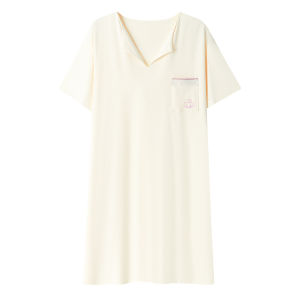 Váy ngủ MiiOW nữ Cat Person có tay ngắn dài vừa và cổ chữ V