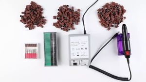 Listrik Profesional Kuku Akrilik Alat Kuku Mesin Kit Bit Manikur Uni Eropa plug