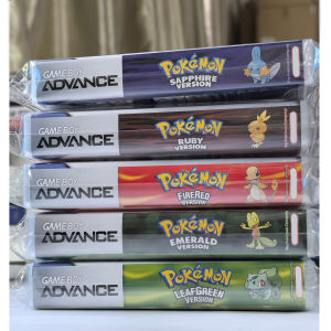 Bandai | NEW Pokemon Series Emerald FireRed Leafgreen Ruby Sapphire 5 Versions GBA Game in Box for 32 Bit Video Game Cartridge No Manual