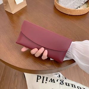 Korean Style Long Soft Leather Wallet Ultra Thin Portable Fashion Card Holder Multi Functional Wallet for Youth Female