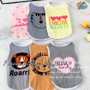 Áo ba lỗ cho Chó Mèo I love Mom and Dad - Love Pets Shop