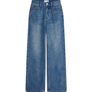 INMAN | Quần Culottes Jean Dây Râu Mèo Ôm Body Đã Giặt Nước