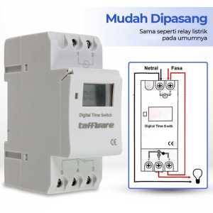 Timer Switch Digital Programmable 20 Program 220V/25A (16A)