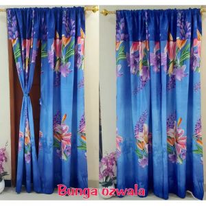 Gorden pintu dan jendela model serut n berponi free tali pengikat