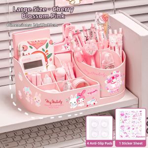 DANLIE | 2-in-1 Aesthetic and Cute Storage Box Desk Organizer Large Capacity