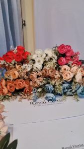 Bunga Peony Premium 5 Cabang & Bunga Rose Peony Dekorasi