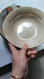 Tô nhựa melamine viền bèo đường kính 15 18  20 cm nâu bóng / đen bóng đựng canh bún phở canh - V6