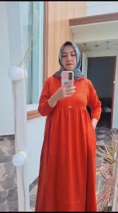 Gamis Frandly Dan Busui resleting depan Matt combad 20s model anyar by nabil