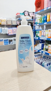 Sữa Tắm Dưỡng Trắng NuWHITE Hương Dê 1.2 Lít – Dưỡng Ẩm Mềm Mịn Da