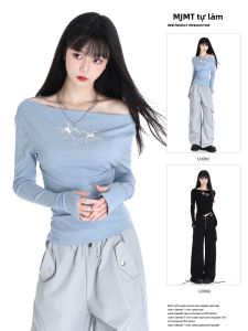 Áo Thun Ngắn Tay Dáng Ôm Off-Shoulder