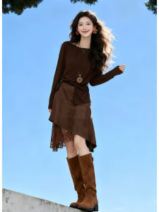 Shalldoer | Autumn Winter Miugirl Aristocratic Look Beautiful temperament Dress Set