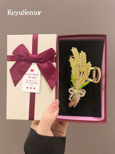 Women's Barleycorn Hair Clip Birthday Gift Box: Rhinestone Hair Claw & Fashionable Hair Accessories