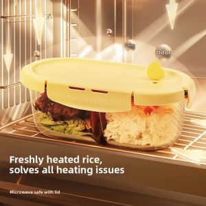 Microwaveable Oval Glass Lunch Box