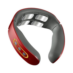 Electric Neck Shoulder Pulse Massager Kneading 4 Head TENS Magnetic Pulse Cervical Vertebra Relax Pain Relief Massage