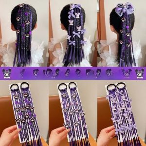 Sanrio Kuromi Hair Accessories Anime Action Figure Q Figural Cute Hairband Anime Merchandise Decoration Christmas Birthday Gifts