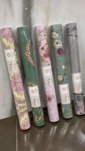 Kawaii Wallpaper - Motif Bunga Aestetic (Ukuran 900X45CM) Wallpaper Sticker Termurah Medan | Roll Stiker Floral Estetik Dekorasi Dinding Kamar Rumah