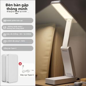 ZHUOLESHI | Đèn Bàn Gấp Có Pin Dự Phòng Bảo Vệ Mắt