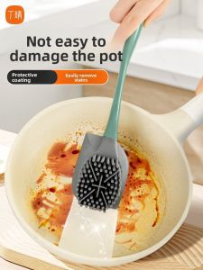 DINGQING | Multi-Function Kitchen Pot Brush with Silicone Long Handle