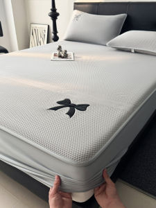 Summer Ice Bean Cool Mat Bed Canopy Single Ice Silk Bedding Cover Three Piece Set Student Mattress Protector Air Conditioned Soft Mat